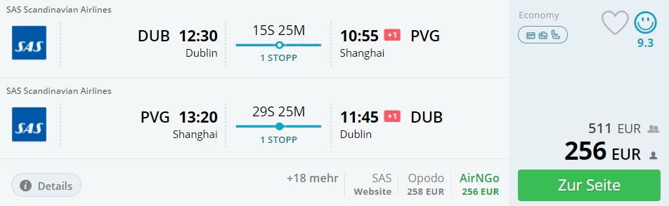 dublin shanghai