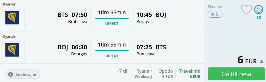 flights bratislava burgas bulgaria