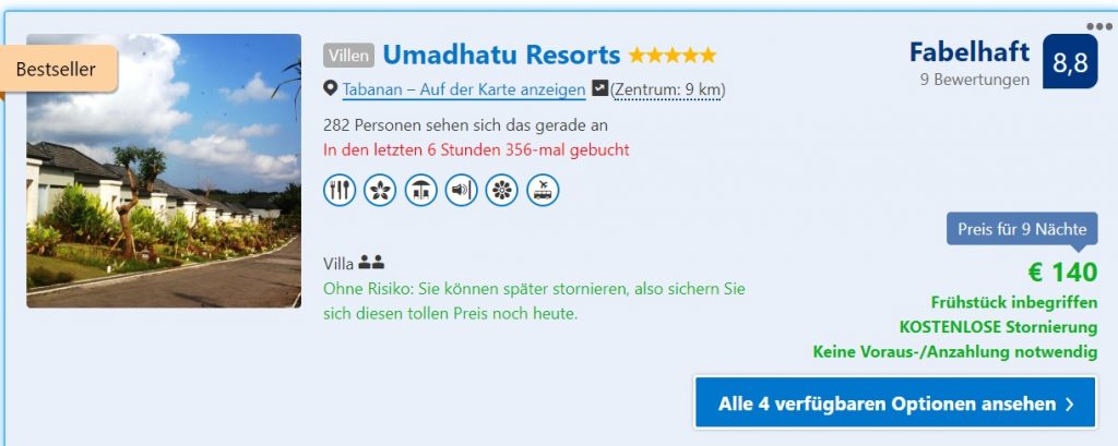 hotel error fare in bali