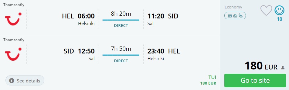 last minute flights helsinki cape verde