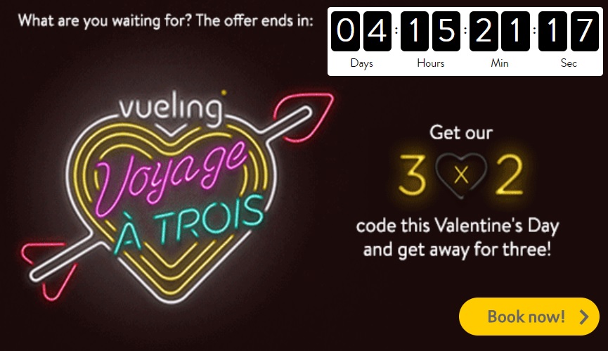 vueling valentine day sale
