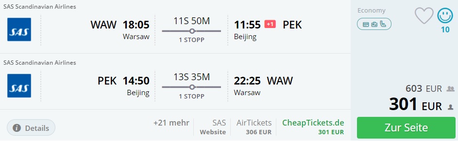 warsaw beijing