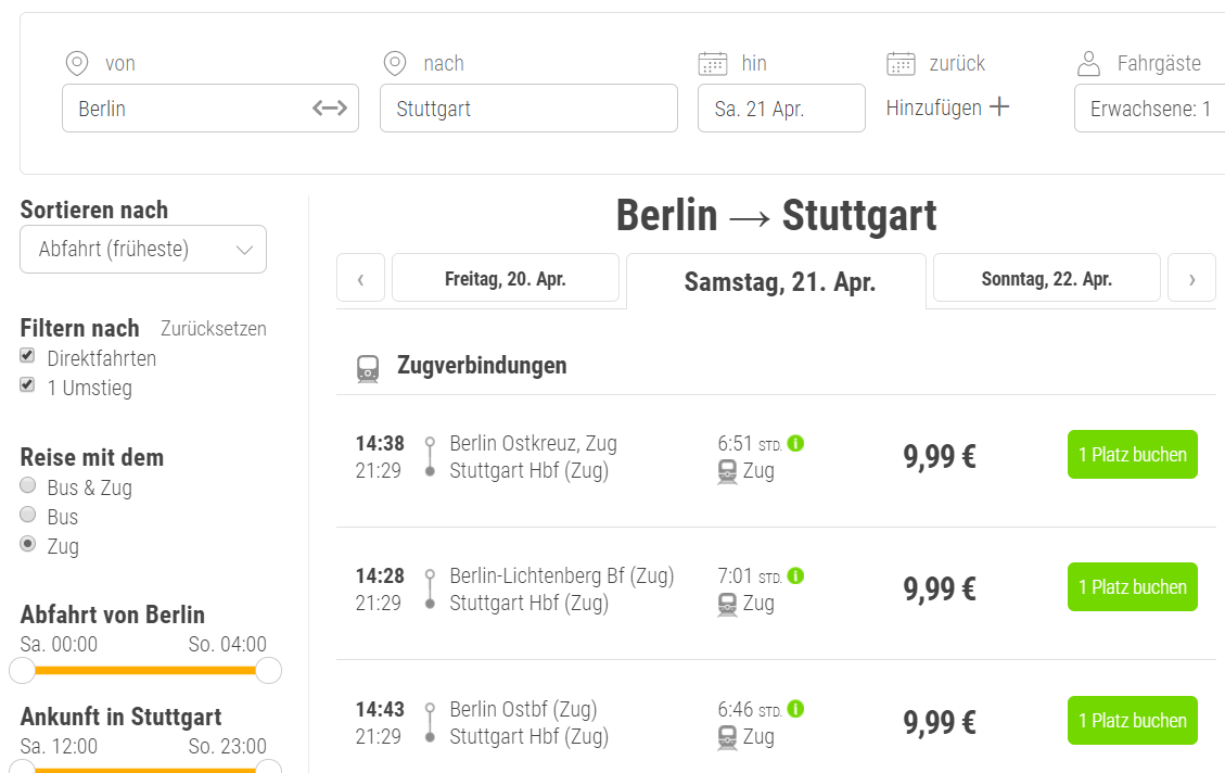 FLIXTRAIN Germany PROMO tickets