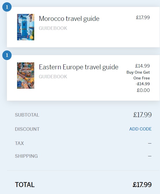 Lonely Planet Book SALE ONE BOOK FOR FREE