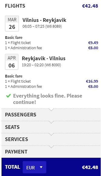 vilnius reykjavik