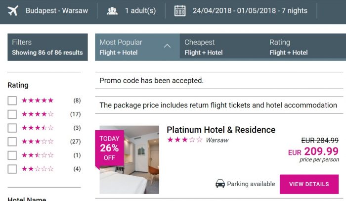 wizztours discount code 2018