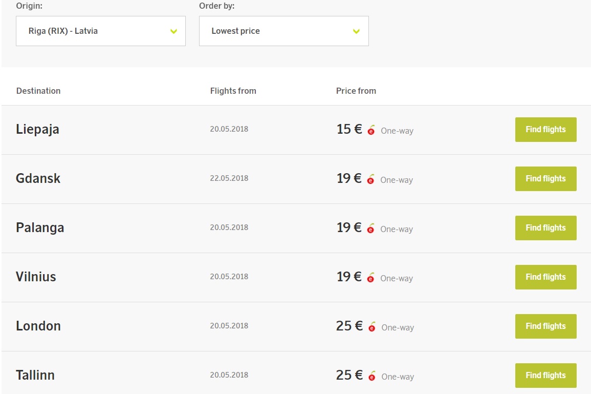 Airbaltic promotion sale