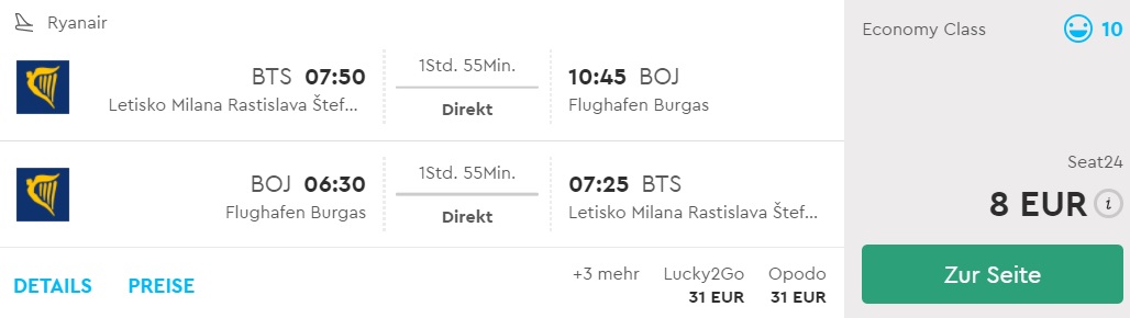 cheap flights from bratislava to burgas bulgaria