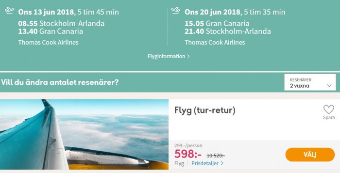cheap flights to gran canaria from stockholm sweden