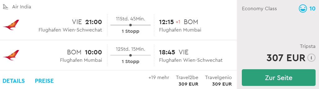 cheap flights vienna india mumbai