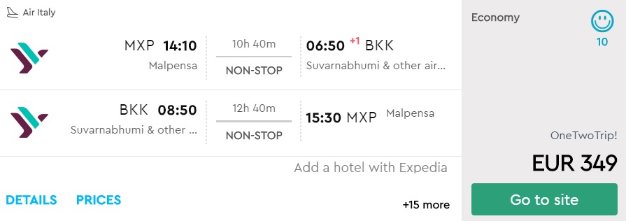 xmas new year in thailand direct flights from milan italy
