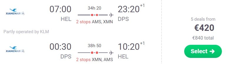 Cheap flights from Helsinki to BALI
