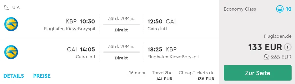 Cheap flights from Ukraine to EGYPT Cairo