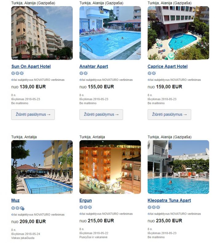 LAST MINUTE From Lithuania to Turkey Alanya