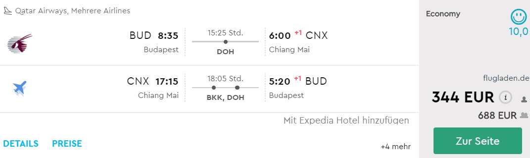 cheap flights budapest chiang mai thailand