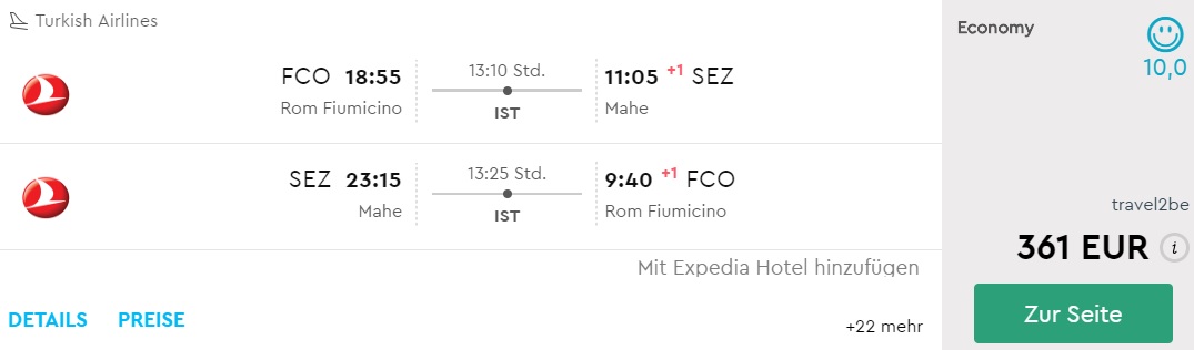 cheap flights rome seychelles