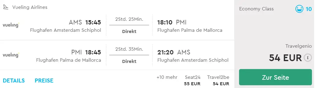 summer flights from amsterdam to palma mallorca
