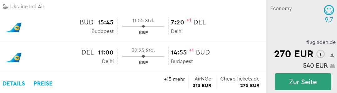 budapest delhi flights