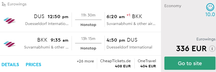 cheap direct flights dusseldorf bangkok thailand eurowings
