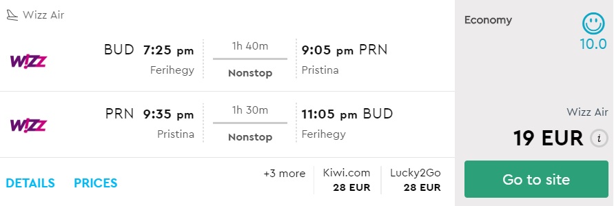 cheap flights budapest pristina