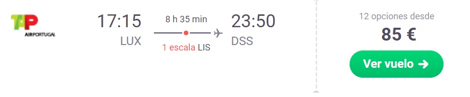 cheap flights from luxembourg to dakar senegal