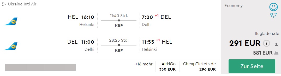 helsinki delhi flights