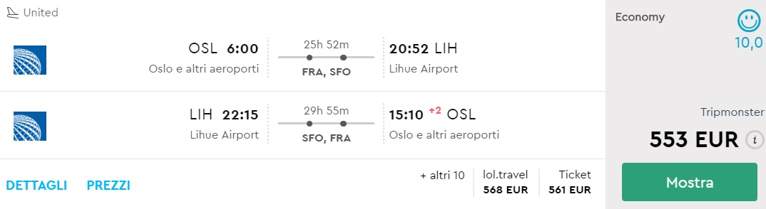 oslo lihue hawaii