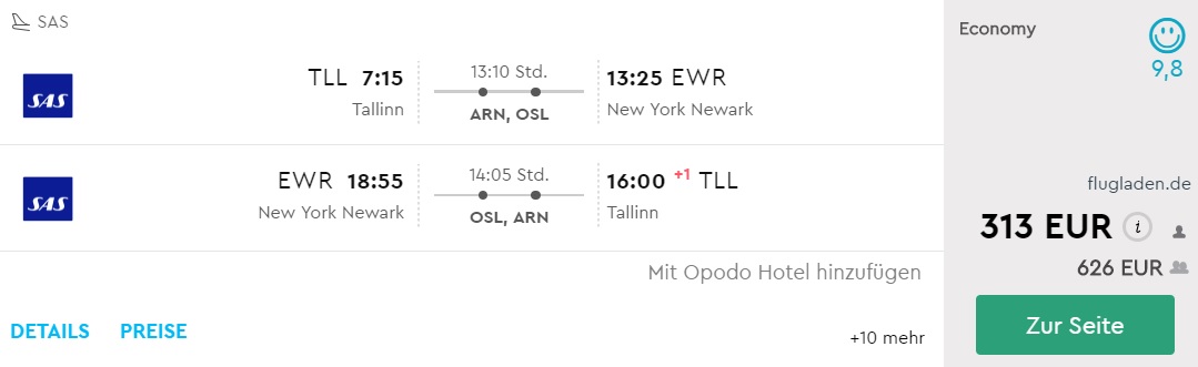 tallinn new york sas