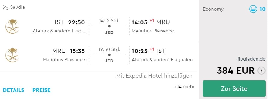 XMAS NEW YEAR Cheap flights from Istanbul to MAURITIUS