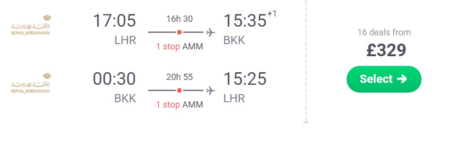 cheap flights from london to bangkok thailand