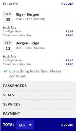 cheap flights riga bergen