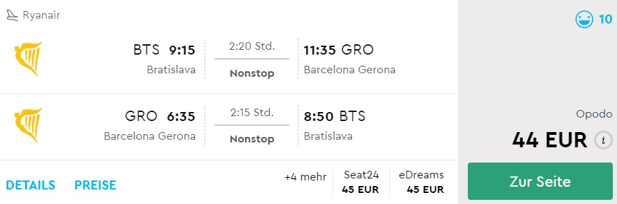 flights to barcelona from bratislava slovakia
