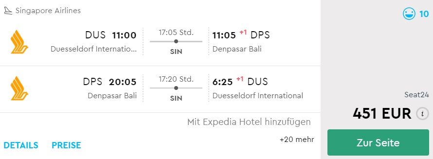 xmas new year flights from germany to bali singapore airlines