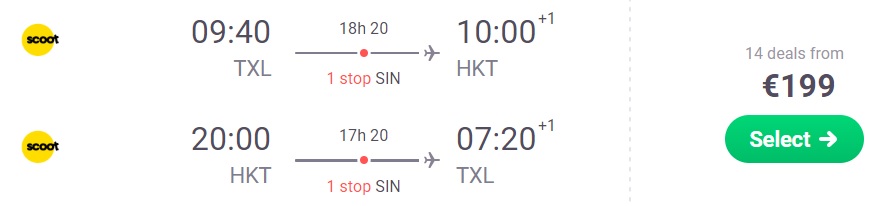 Flights to PHUKET from Berlin Germany