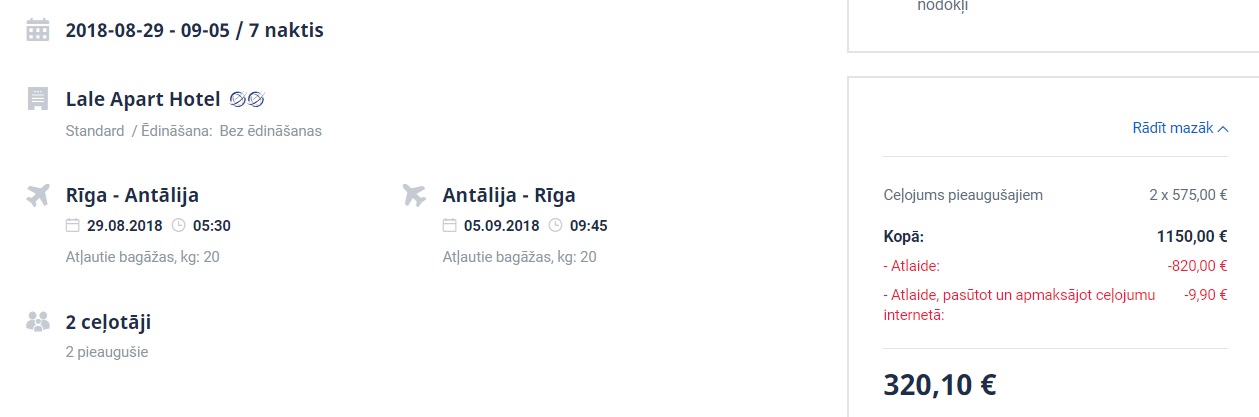 LAST MINUTE From Latvia to Turkey Alanya