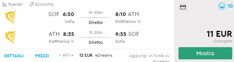 cheap Flights from Sofia to ATHENS