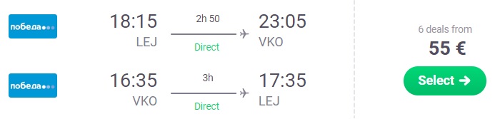 cheap flights leipzig moscow