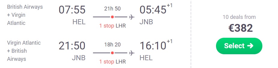 cheap flights to south africa from helsinki finland