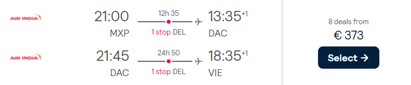 milan dhaka vienna