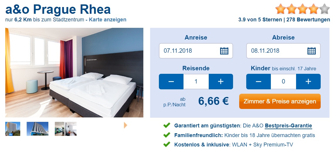 cheap hotel room in prague czechia