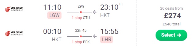 Cheap flights from London to PHUKET THAILAND