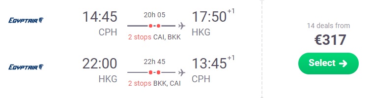 cheap Flights from Copenhagen to HONG KONG