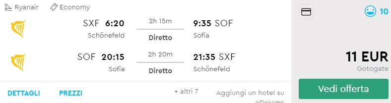 cheap flights from berlin to sofia