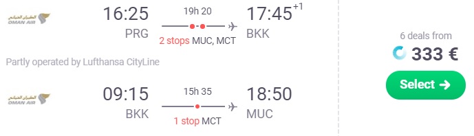 prague bangkok munich