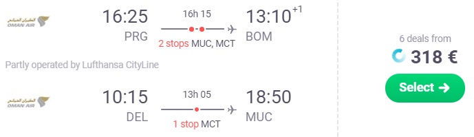 prague mumbai delhi munich