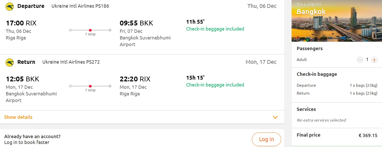 riga latvia bangkok thailand
