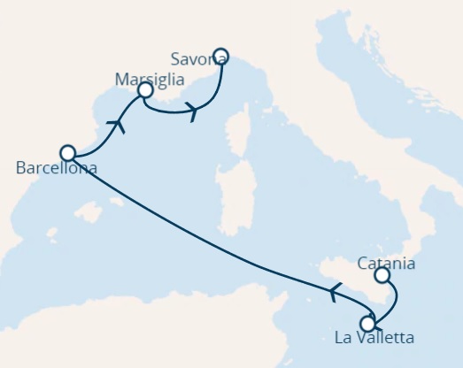 Full Board cruise from italy