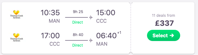 NONSTOP flights from Manchester to Cayo Coco, Cuba