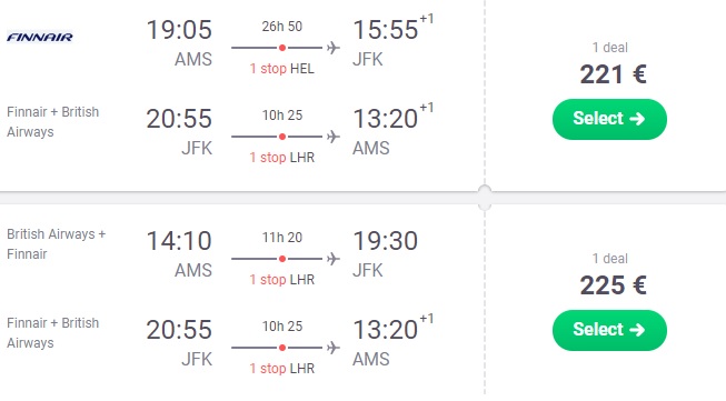 cheap Flights from Amsterdam to NEW YORK