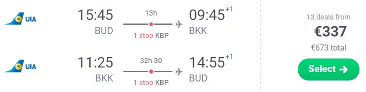 cheap flights budapest bangkok